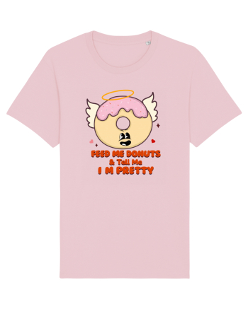 retro chic de Ziua Îndrăgostiților - Feed me donuts and tell me I am pretty Cotton Pink