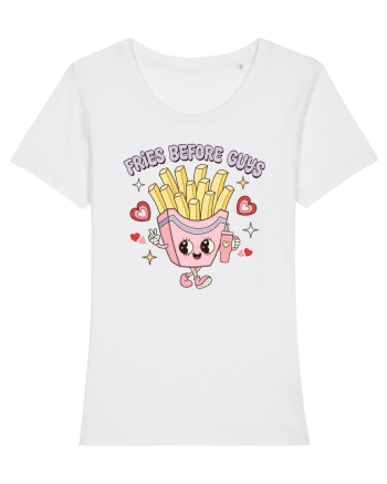 retro chic de Ziua Îndrăgostiților - Fries Before Guys White