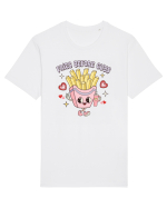 retro chic de Ziua Îndrăgostiților - Fries Before Guys Tricou mânecă scurtă Unisex Rocker