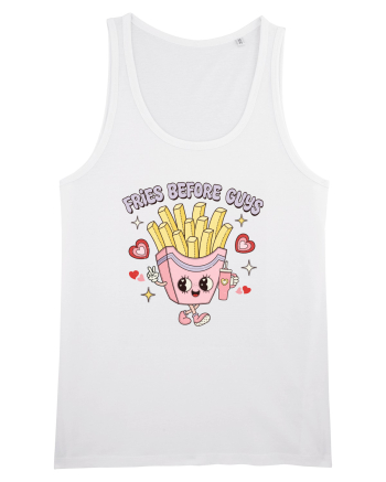 retro chic de Ziua Îndrăgostiților - Fries Before Guys White