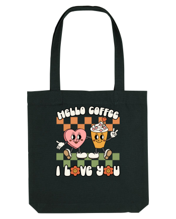 retro chic de Ziua Îndrăgostiților - Hello Coffee, I love you Black