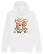 retro chic de Ziua Îndrăgostiților - Hello Coffee, I love you Hanorac cu fermoar Unisex Connector