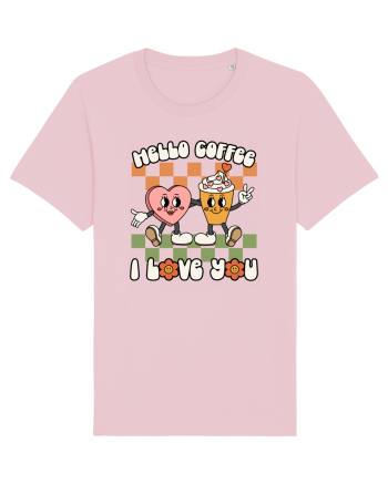 retro chic de Ziua Îndrăgostiților - Hello Coffee, I love you Cotton Pink