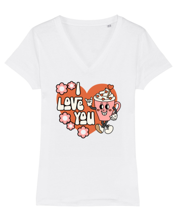 retro chic de Ziua Îndrăgostiților - I Love You White