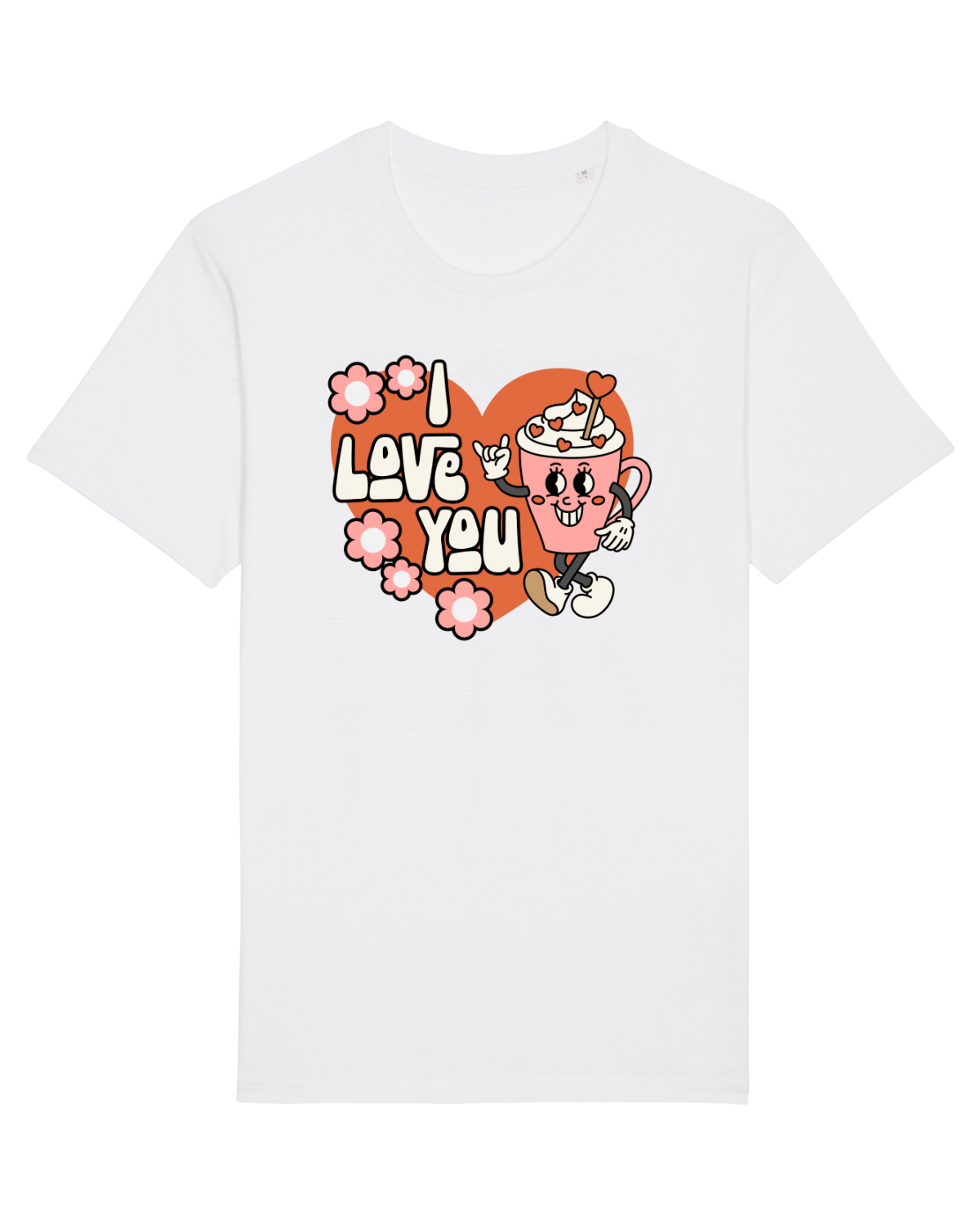 Tricou mânecă scurtă Unisex Rocker White
