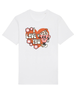retro chic de Ziua Îndrăgostiților - I Love You Tricou mânecă scurtă Unisex Rocker