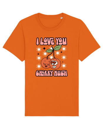 retro chic de Ziua Îndrăgostiților - I love You Cherry Much Bright Orange
