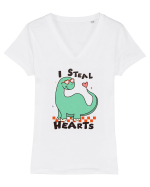 retro chic de Ziua Îndrăgostiților - I steal hearts Tricou mânecă scurtă guler V Damă Evoker
