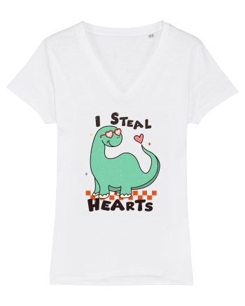 retro chic de Ziua Îndrăgostiților - I steal hearts White