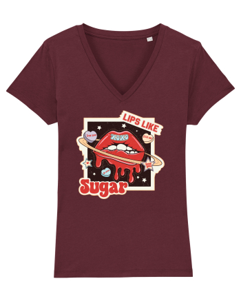 retro chic de Ziua Îndrăgostiților - Lips like sugar Burgundy