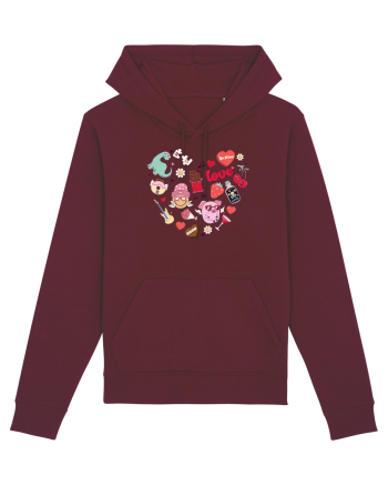 retro chic de Ziua Îndrăgostiților - Love components Burgundy