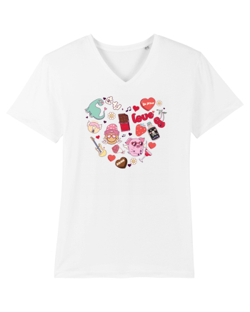 retro chic de Ziua Îndrăgostiților - Love components White