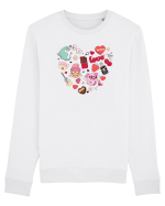 retro chic de Ziua Îndrăgostiților - Love components Bluză mânecă lungă Unisex Rise