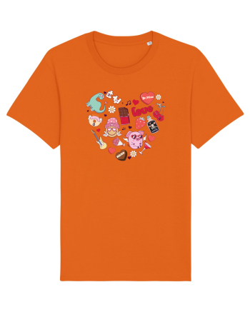 retro chic de Ziua Îndrăgostiților - Love components Bright Orange
