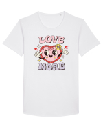 retro chic de Ziua Îndrăgostiților - Love More Tricou mânecă scurtă guler larg Bărbat Skater