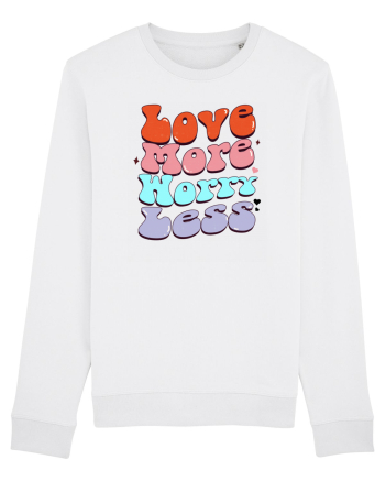 retro chic de Ziua Îndrăgostiților - Love more worry less White