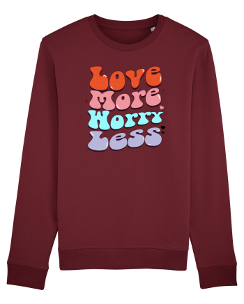retro chic de Ziua Îndrăgostiților - Love more worry less Burgundy