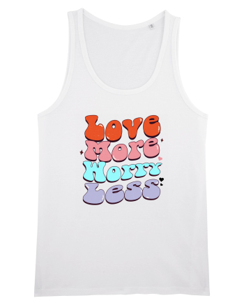 retro chic de Ziua Îndrăgostiților - Love more worry less White