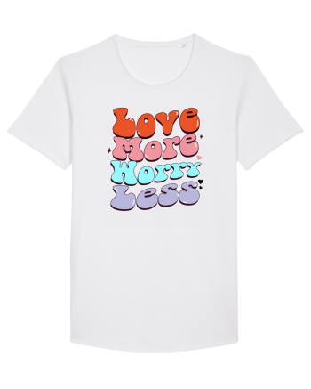 retro chic de Ziua Îndrăgostiților - Love more worry less White
