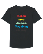 follow Tricou mânecă scurtă guler larg Bărbat Skater