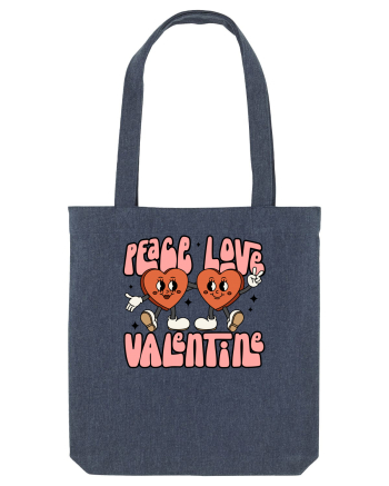 retro chic de Ziua Îndrăgostiților - Peace Love Valentine Midnight Blue