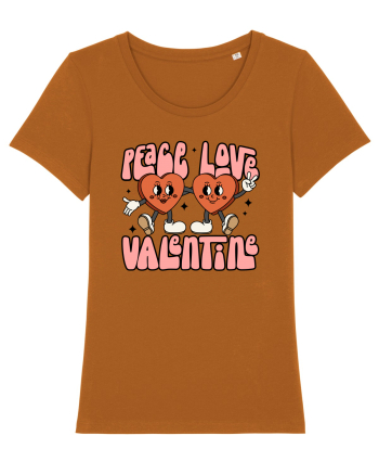 retro chic de Ziua Îndrăgostiților - Peace Love Valentine Roasted Orange