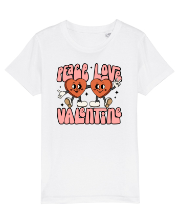 retro chic de Ziua Îndrăgostiților - Peace Love Valentine White