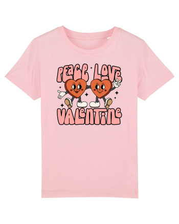 retro chic de Ziua Îndrăgostiților - Peace Love Valentine Cotton Pink