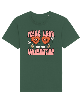 retro chic de Ziua Îndrăgostiților - Peace Love Valentine Bottle Green
