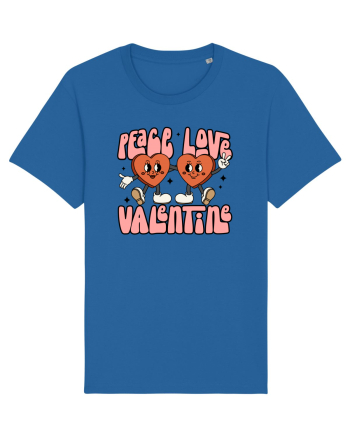 retro chic de Ziua Îndrăgostiților - Peace Love Valentine Royal Blue