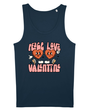 retro chic de Ziua Îndrăgostiților - Peace Love Valentine Navy
