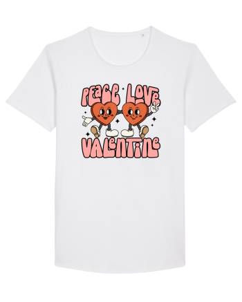 retro chic de Ziua Îndrăgostiților - Peace Love Valentine White