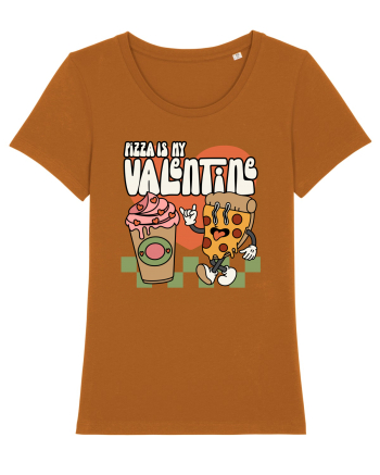 retro chic de Ziua Îndrăgostiților - Pizza Is My Valentine Roasted Orange