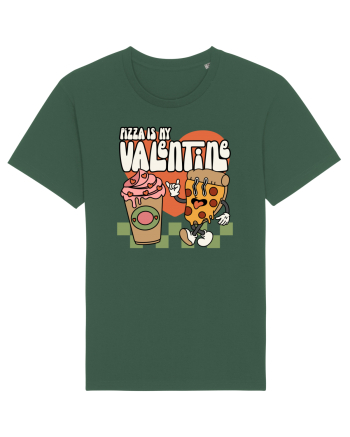 retro chic de Ziua Îndrăgostiților - Pizza Is My Valentine Bottle Green