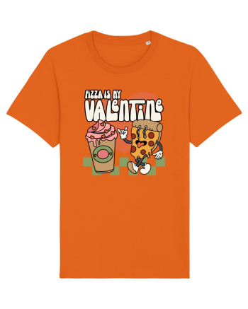 retro chic de Ziua Îndrăgostiților - Pizza Is My Valentine Bright Orange