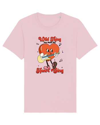 retro chic de Ziua Îndrăgostiților - Wild thing you make my heart sing Cotton Pink