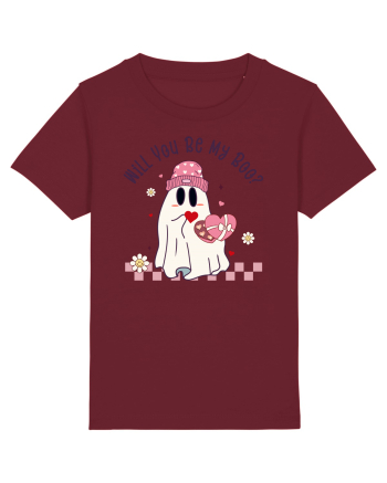 retro chic de Ziua Îndrăgostiților - Will yo be my boo Burgundy