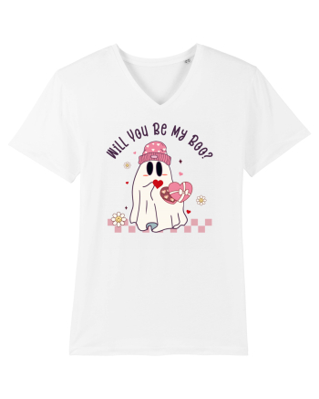 retro chic de Ziua Îndrăgostiților - Will yo be my boo White
