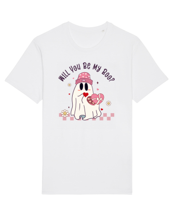 retro chic de Ziua Îndrăgostiților - Will yo be my boo White