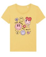 retro chic de Ziua Îndrăgostiților - You Make Me Melt Tricou mânecă scurtă guler larg fitted Damă Expresser