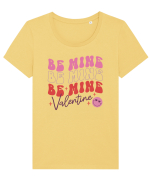 Retro Chic Valentine - Be mine 3 times Tricou mânecă scurtă guler larg fitted Damă Expresser