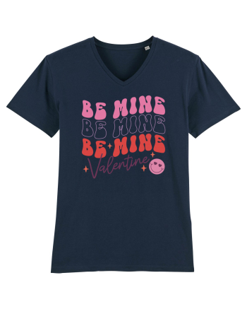 Retro Chic Valentine - Be mine 3 times French Navy