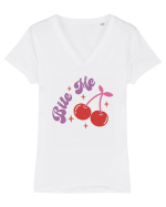 Retro Chic Valentine - Bite me Tricou mânecă scurtă guler V Damă Evoker