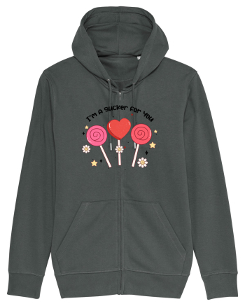 Retro Chic Valentine - I am a sucker for you Anthracite