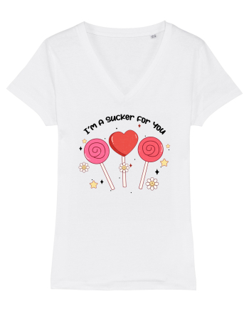 Retro Chic Valentine - I am a sucker for you White