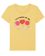 Retro Chic Valentine - I am a sucker for you Tricou mânecă scurtă guler larg fitted Damă Expresser
