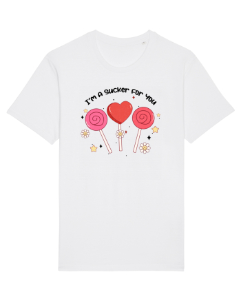 Retro Chic Valentine - I am a sucker for you White
