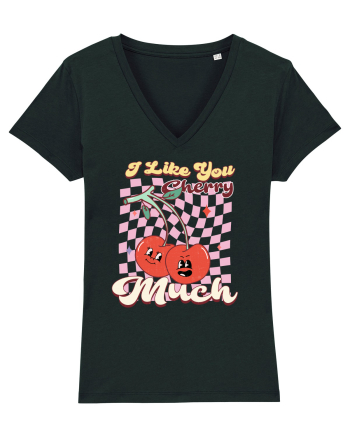 Retro Chic Valentine - I love you cherry much Black