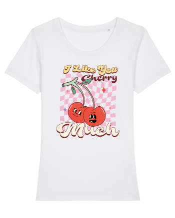 Retro Chic Valentine - I love you cherry much White
