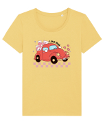 Retro Chic Valentine - Love bug Tricou mânecă scurtă guler larg fitted Damă Expresser